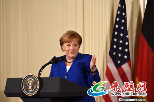 资料图:德国总理默克尔。记者 刁海洋 摄 资料图:德国总理默克尔。记者 刁海洋 摄
